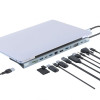 Перехідник USB-HUB XO HUB010 12в1 з Type-C роз'ємом