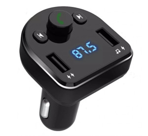 АЗП XO BCC01 FM-модулятор 2USB / 3.1A / LCD / Bluetooth / Fast charging / Flash drive black