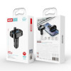 АЗП XO BCC02 FM-модулятор 2USB / 3.0A / LCD / Bluetooth / Fast charging / Flash drive black