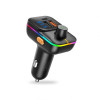 АЗП XO BCC09 FM-модулятор PD_25W / 2USB / LCD / Bluetooth / Fast charging / Flash drive / TF card black