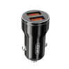 Автомобільний зарядний пристрій (адаптер) 2в1 XO CC48 2USB / 2.4A + Lightning black