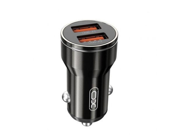 Автомобільний зарядний пристрій (адаптер) XO CC48 2USB / 2.4A black