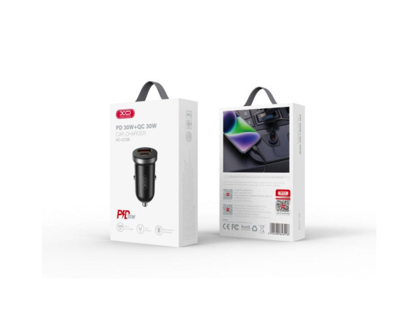 АЗП XO CC56 адаптер PD_3A / QC3.0_3A / 30W Max metal black