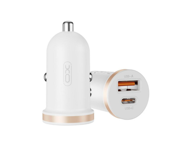 АЗУ XO CC56 адаптер PD_3A/QC3.0_3A/30W Max metal white