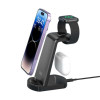Бездротовий зарядний пристрій 3в1 XO WX035 15W (Apple Watch+iPhone+TWS) black