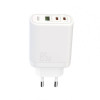 Мережевий зарядний пристрій XO CE04 адаптер Super Si 2xType-C_65W / QC_45W white (PD3.0, QC4+, QC3.0, FCP, MTK та ін.)