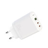 Мережевий зарядний пристрій XO CE04 адаптер Super Si 2xType-C_65W / QC_45W white (PD3.0, QC4+, QC3.0, FCP, MTK та ін.)