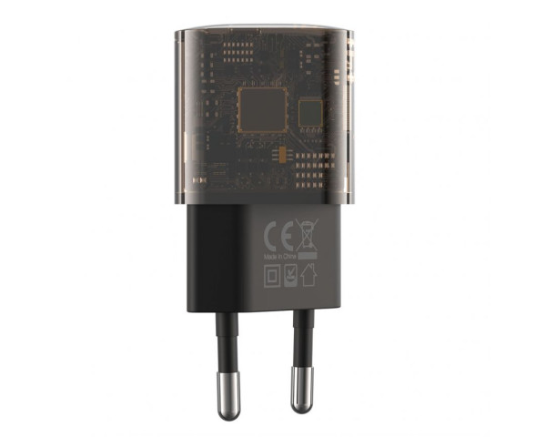 Мережевий зарядний пристрій XO CE05 адаптер PD30W+QC18W transparent black