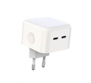Мережевий зарядний пристрій XO L102 адаптер 2*PD 35W white