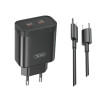 Сетевое зарядное устройство XO L105 адаптер 2*PD 35W + Type-C to Type-C black