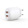 Мережевий зарядний пристрій XO L111 адаптер 2USB / 2.4А з LED-індикатором + Micro white