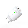Сетевое зарядное устройство XO L111 адаптер 2USB/2.4А с LED-индикатором + Type-C white