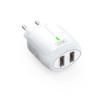 Сетевое зарядное устройство XO L111 адаптер 2USB/2.4А с LED-индикатором white