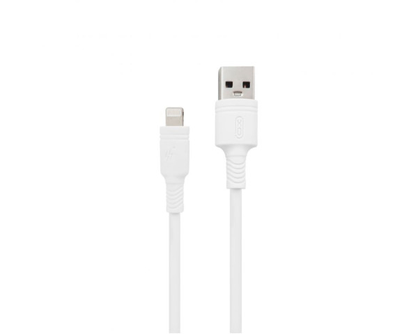Мережевий зарядний пристрій XO L112 адаптер 1USB / QC3.0 / 18W з LED-індикатором + Lightning white