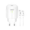 Сетевое зарядное устройство XO L113 адаптер PD_20W с LED-индикатором + Type-C to Type-C white