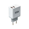 Мережевий зарядний пристрій XO L31 адаптер 2USB / 2.4А / Fast charger white