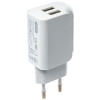 Мережевий зарядний пристрій XO L35D адаптер 2USB / 2.1А white