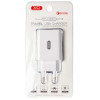 Мережевий зарядний пристрій XO L36 адаптер 1USB / QC3.0 / 3А white