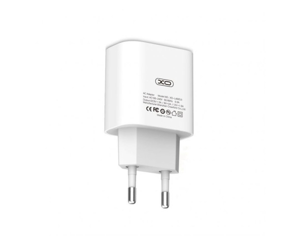 Мережевий зарядний пристрій XO L40 адаптер PD / 3A / 18W / Fast charging white