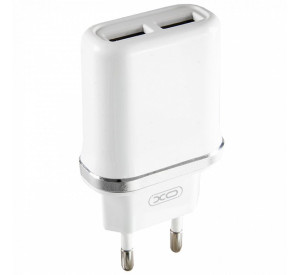 Сетевое зарядное устройство (адаптер) XO L52 2USB / 2.1A white
