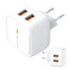 Мережевий зарядний пристрій XO L61 адаптер 2USB / 2.4A white