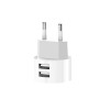 Мережевий зарядний пристрій XO L62 адаптер 2USB / 2.4A + Micro white