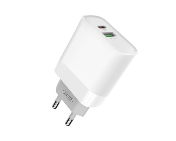 Сетевое зарядное устройство XO L64 адаптер PD/QC3.0/3A/18W + Type-C to Lightning white