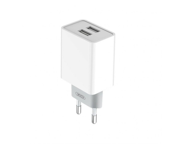 Мережевий зарядний пристрій XO L65 адаптер 2USB / 2.4А white