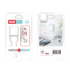 Мережевий зарядний пристрій XO L73 адаптер 1USB / 2.4A / 12W + Type-C white