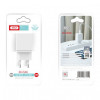 Мережевий зарядний пристрій XO L75 адаптер 2USB / 2.4А + Type-C white