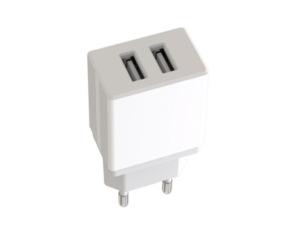 Мережевий зарядний пристрій XO L75 адаптер 2USB / 2.4А white