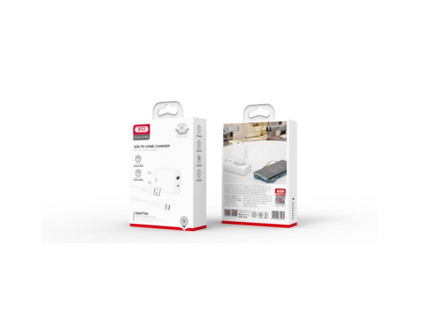Сетевое зарядное устройство XO L81A адаптер PD_20W/QC3.0_18W + Type-C white