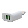Мережевий зарядний пристрій XO L85C адаптер 2USB 2.4A + Type-C white