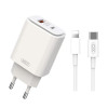 Мережевий зарядний пристрій XO L90A адаптер PD_20W / QC3.0_18W + Type-C to Lightning white