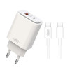Сетевое зарядное устройство XO L90A адаптер PD_20W / QC3.0_18W + Type-C to Type-C white