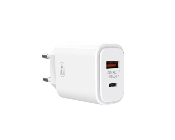 Сетевое зарядное устройство XO L90A адаптер PD_20W / QC3.0_18W white