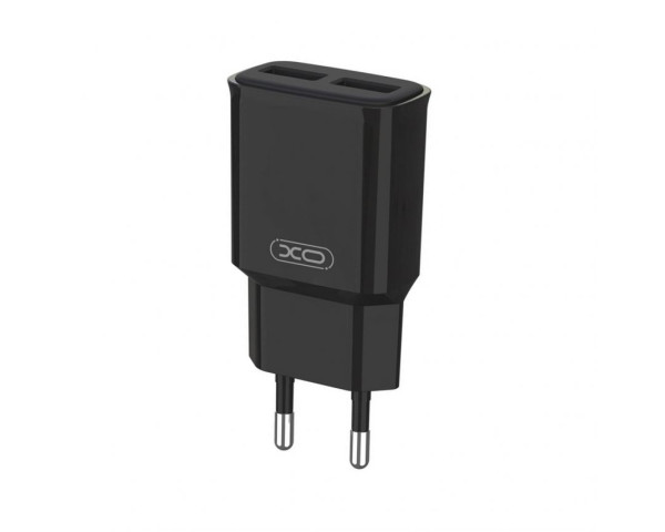 Мережевий зарядний пристрій XO L92C адаптер 2USB 2.4A black
