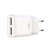 Мережевий зарядний пристрій XO L92C адаптер 2USB 2.4A white