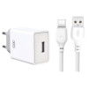 Сетевое зарядное устройство XO L93 адаптер 1USB 2.4A + Type-C white