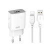 Сетевое зарядное устройство XO L99 адаптер 1USB 2.4A + Type-C white