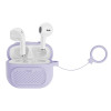 Навушники Bluetooth XO X26 з силіконовим чохлом та шнурком purple