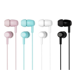 Навушники XO EP50 mix color: black-7, white-7, pink-3, blue-3 (20шт)