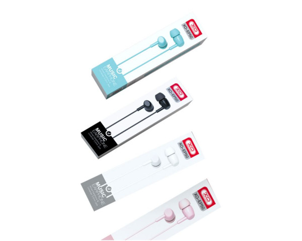 Навушники XO EP50 mix color: black-7, white-7, pink-3, blue-3 (20шт)