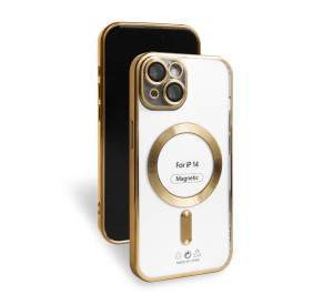 Чехол с функцией MagSafe для Apple iPhone 14 gold (3)