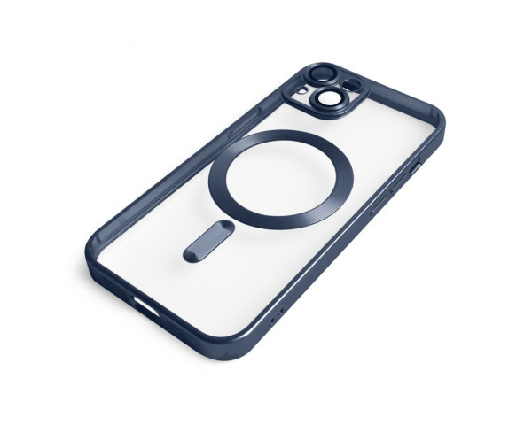 Чехол с функцией MagSafe для Apple iPhone 14 dark blue (07) матовый