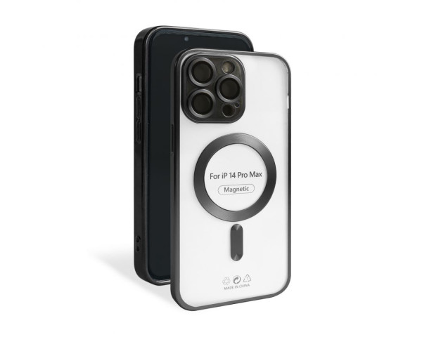 Чехол с функцией MagSafe для Apple iPhone 14 Pro Max black (09) матовый