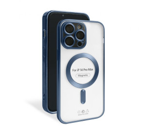 Чохол with MagSafe для iPhone 14 Pro Max dark blue matte