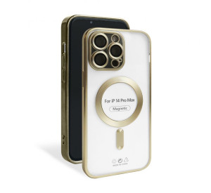 Чохол with MagSafe для iPhone 14 Pro Max gold matte