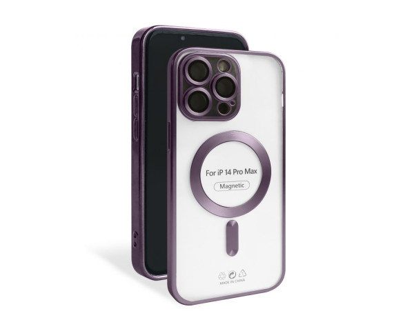 Чехол с функцией MagSafe для Apple iPhone 14 Pro Max violet (02) матовый