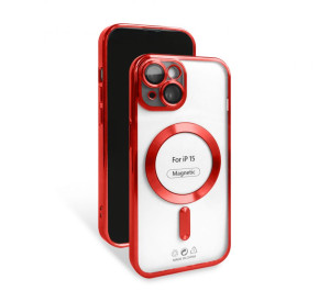 Чехол с функцией MagSafe для Apple iPhone 15 red (1)